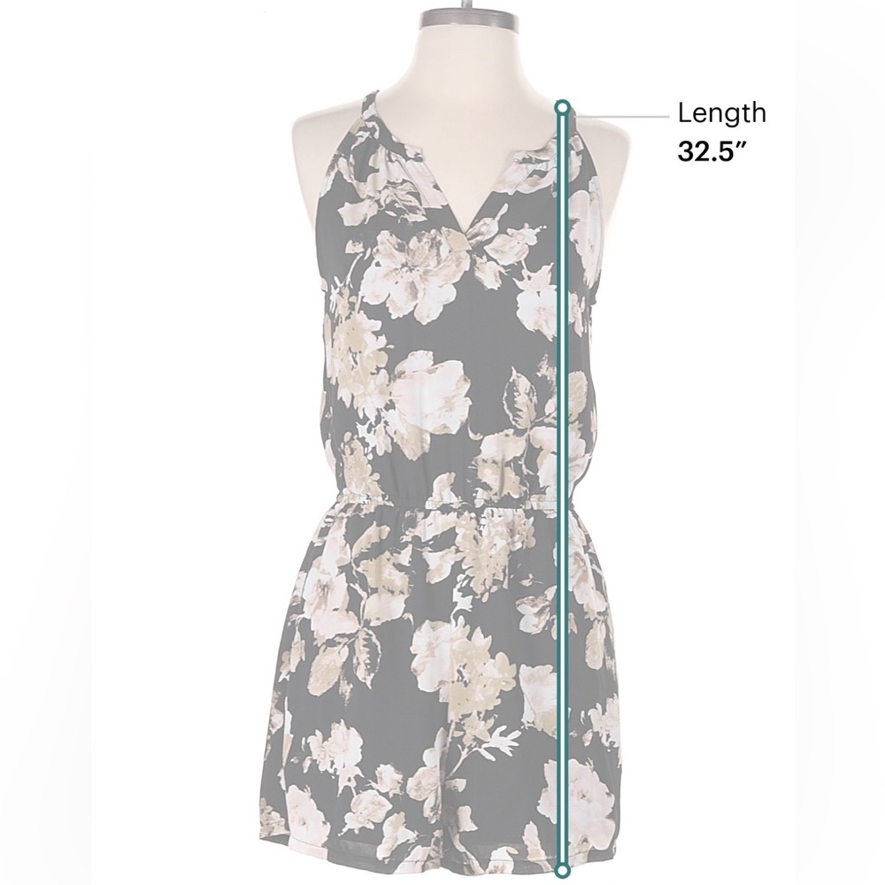 SKIES ARE BLUE | Floral Halter Romper Size Small Petite - Picture 4 of 6